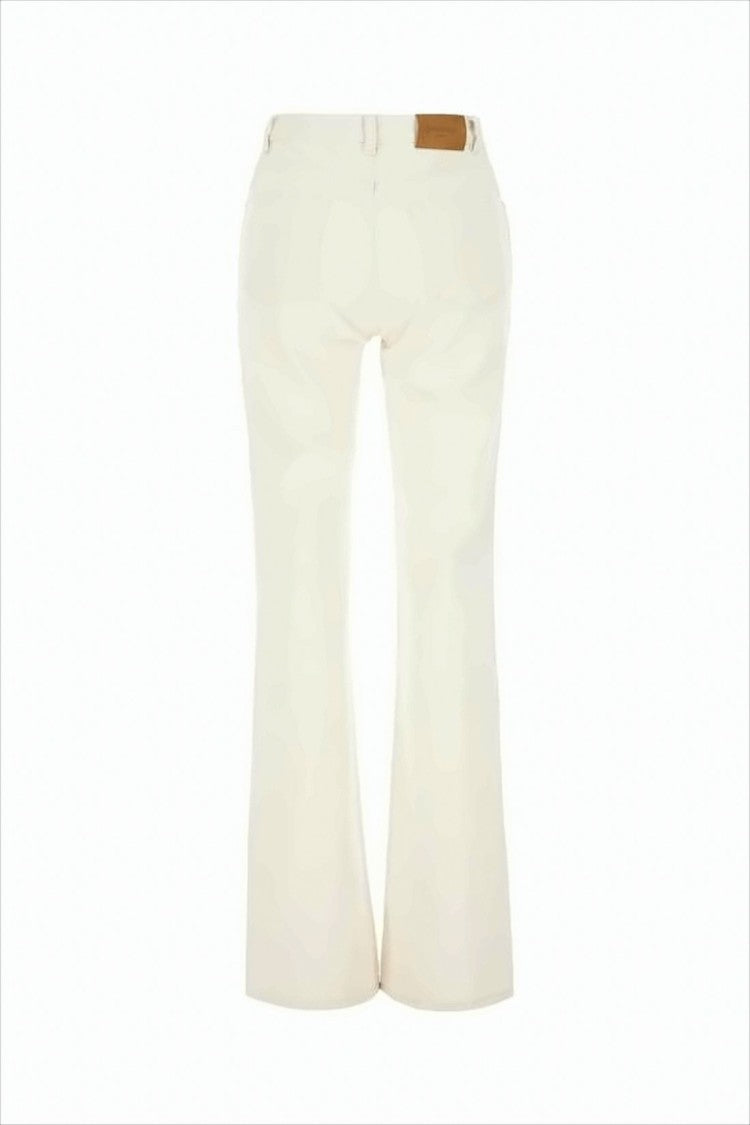 High-Waisted Flared Denim Pants with Classic Five-Pocket Design
