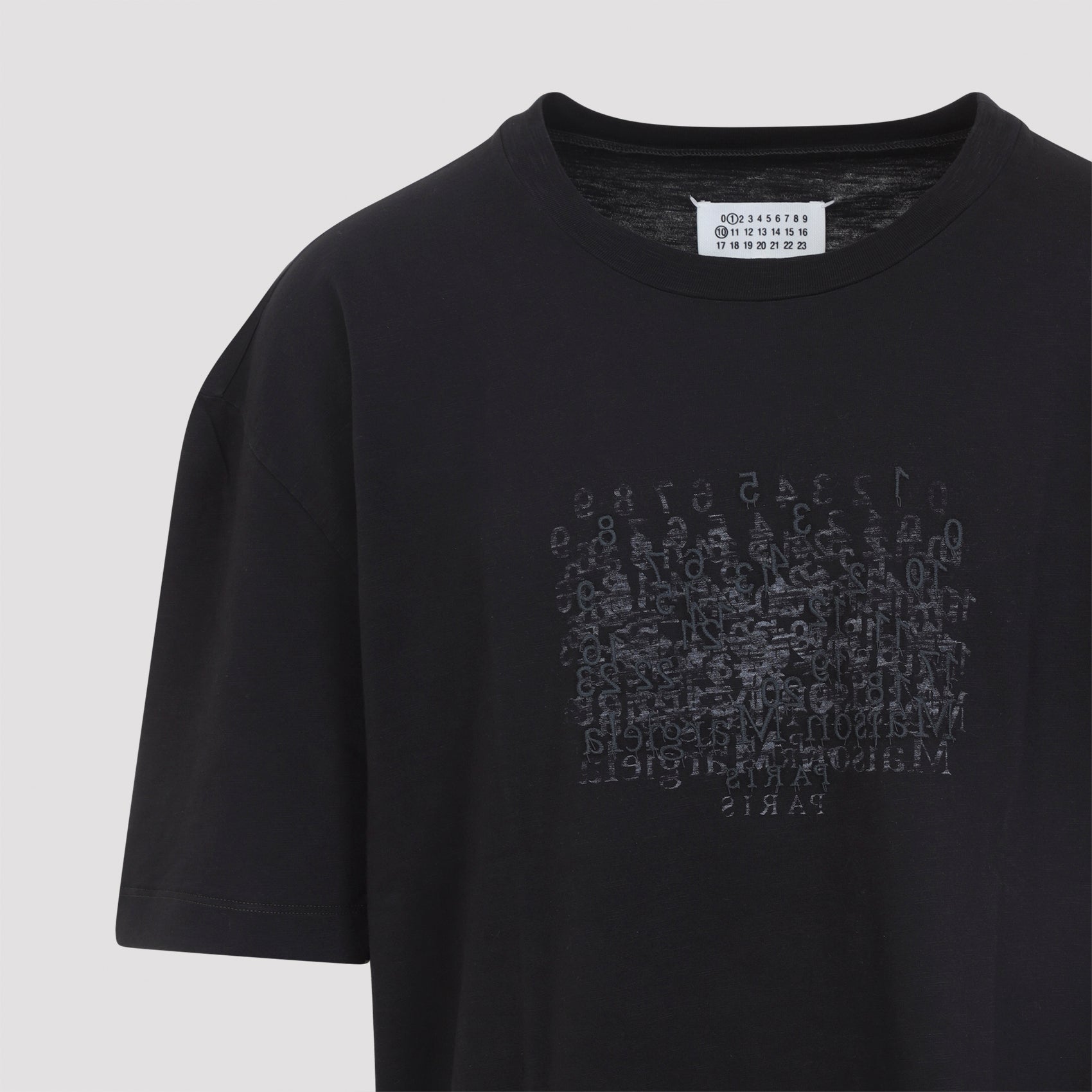 Black T-Shirt With Abstract Graphic Print