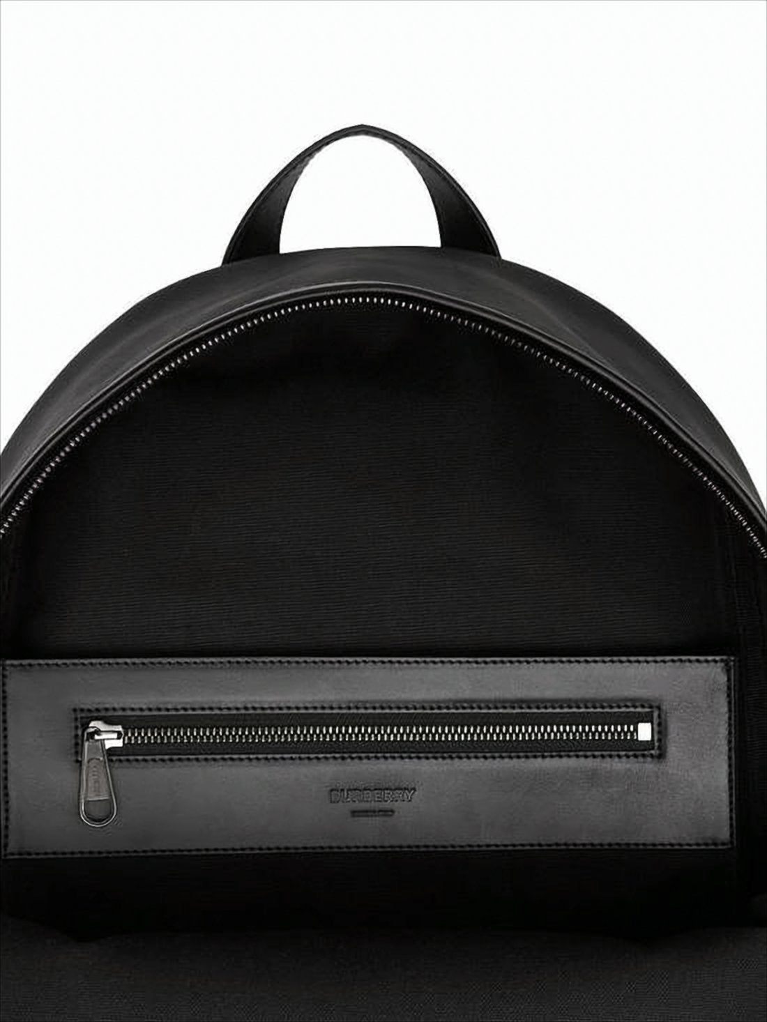 Black Checkered Design Burberry Backpack
