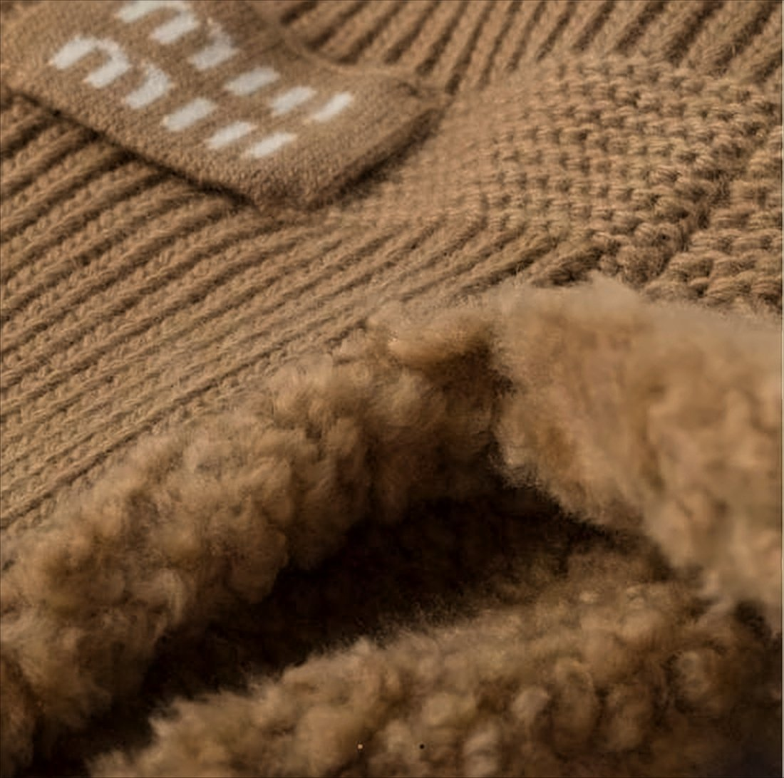 Brown Wool and Cashmere Blend Trapper Hat