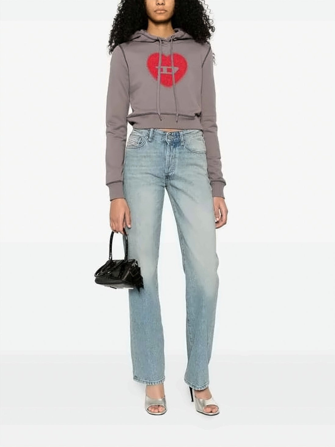 Light Blue Straight-Leg Cotton Denim Pants