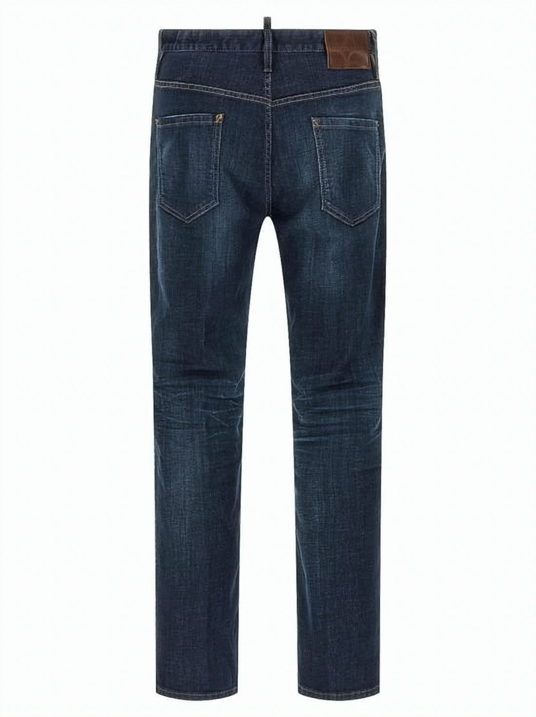 Straight-Leg Blue Denim Pants