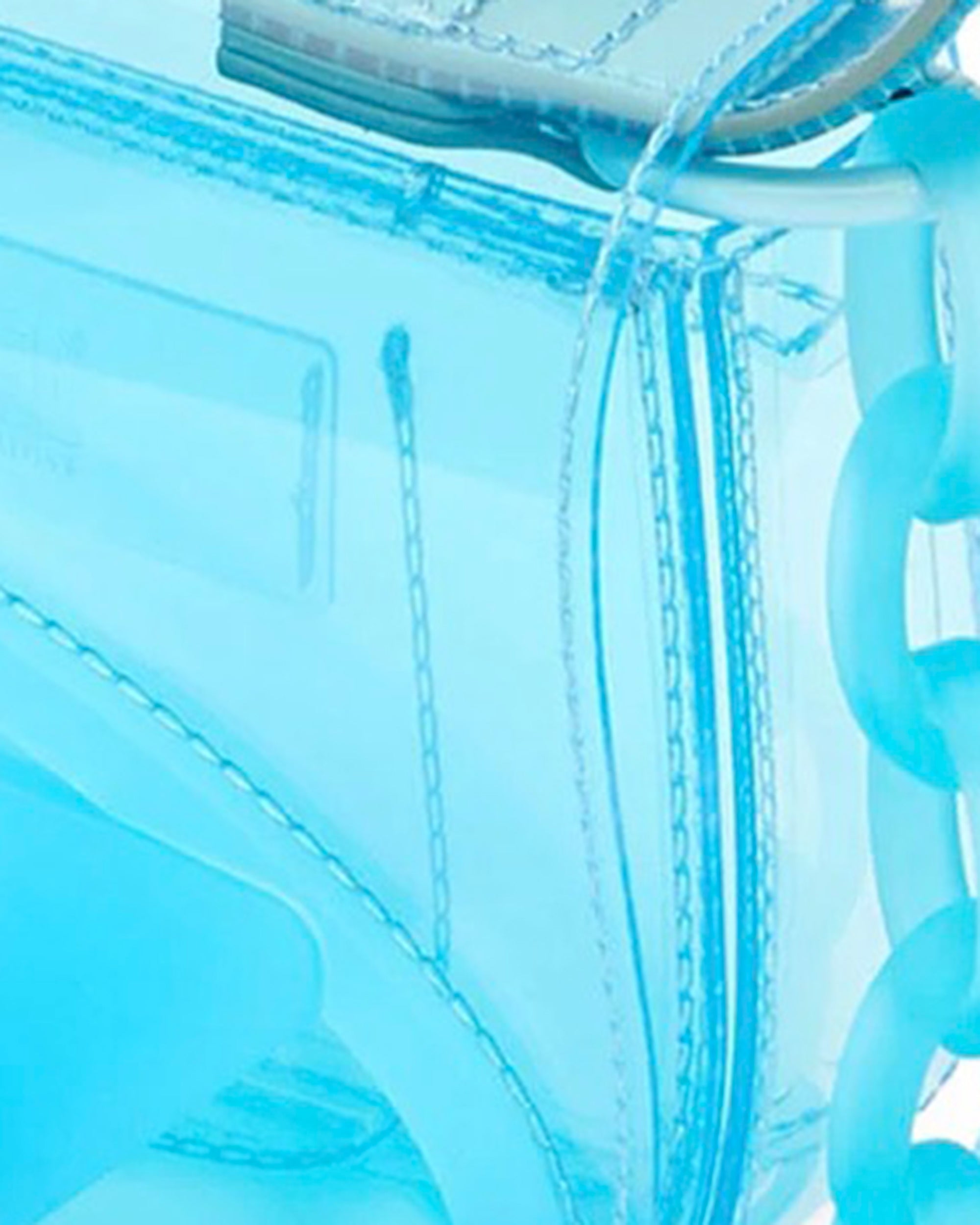 Transparent Jelly Blue Shoulder Bag with Chain