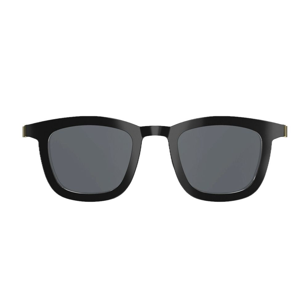 Lindberg Sun Titanium 85097 K24/Al23/Pgt/Sl126 Black Gold Square-Frame Titanium Sunglasses