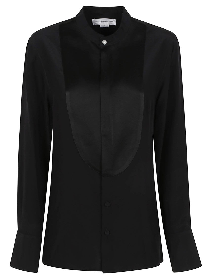 Silk Shirt With Unique Front Panel