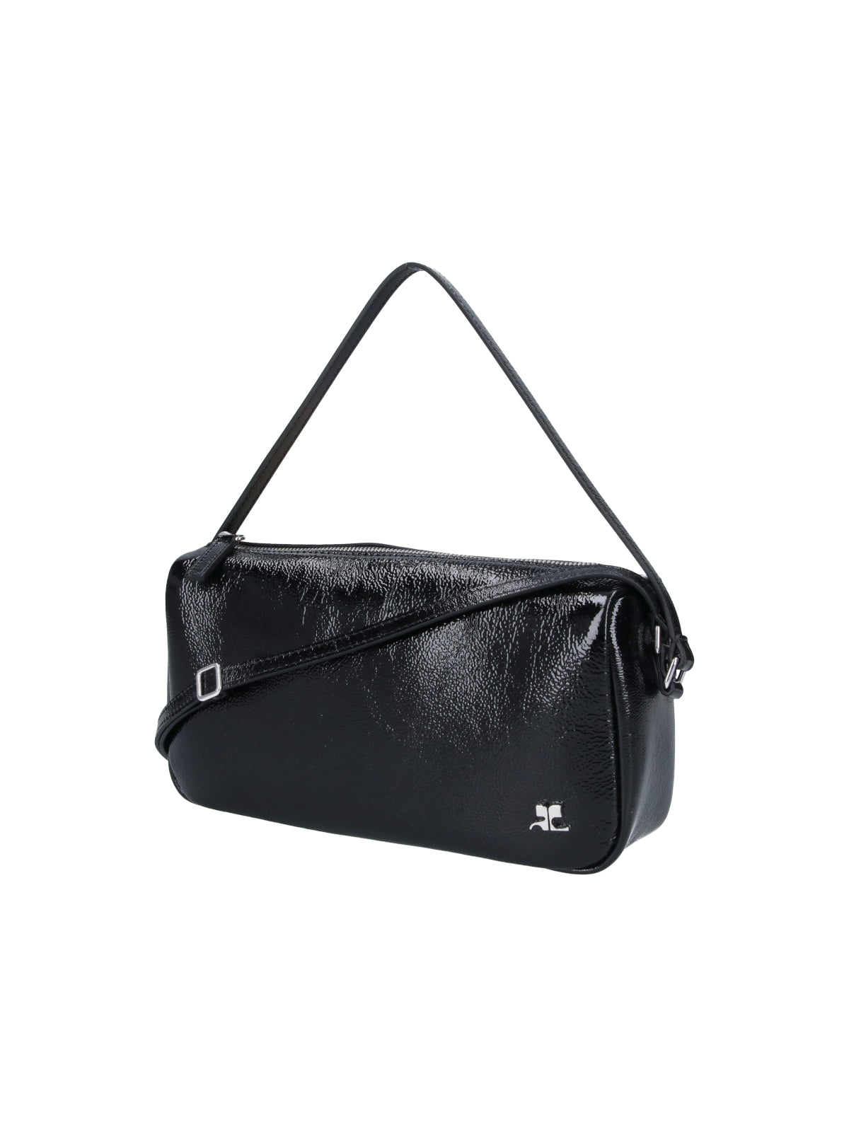 Black Three Sixty Nubuck Shoulder Bag