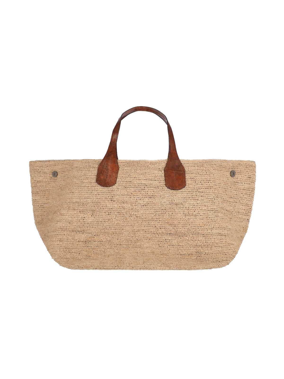 Beige Handbag With Structured Base And Versatile Carrying Options