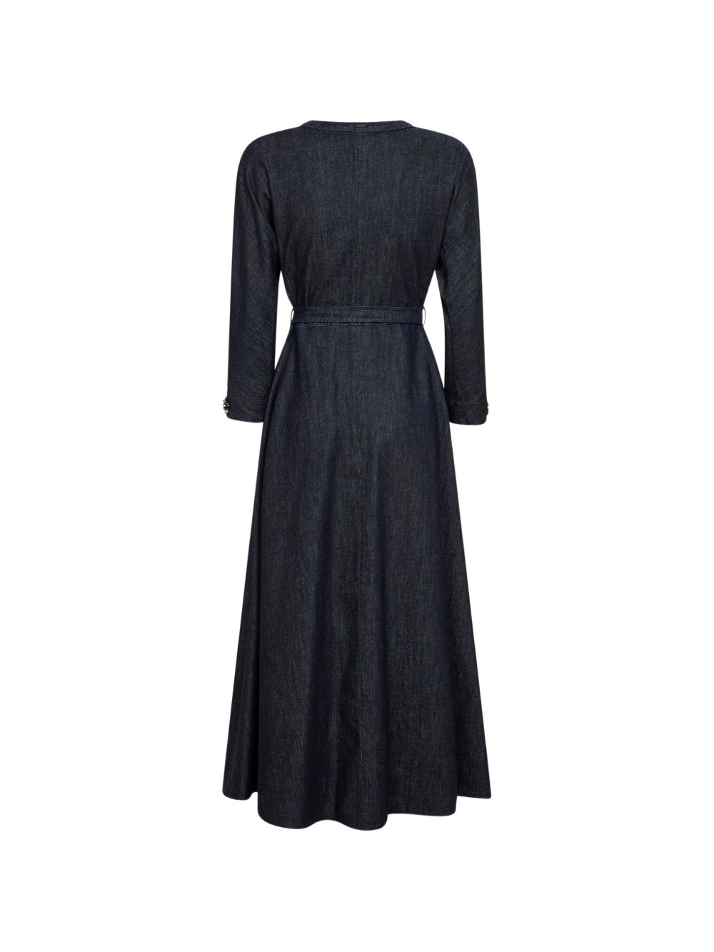 A-line Midi Dress with Jeweled Cuffs