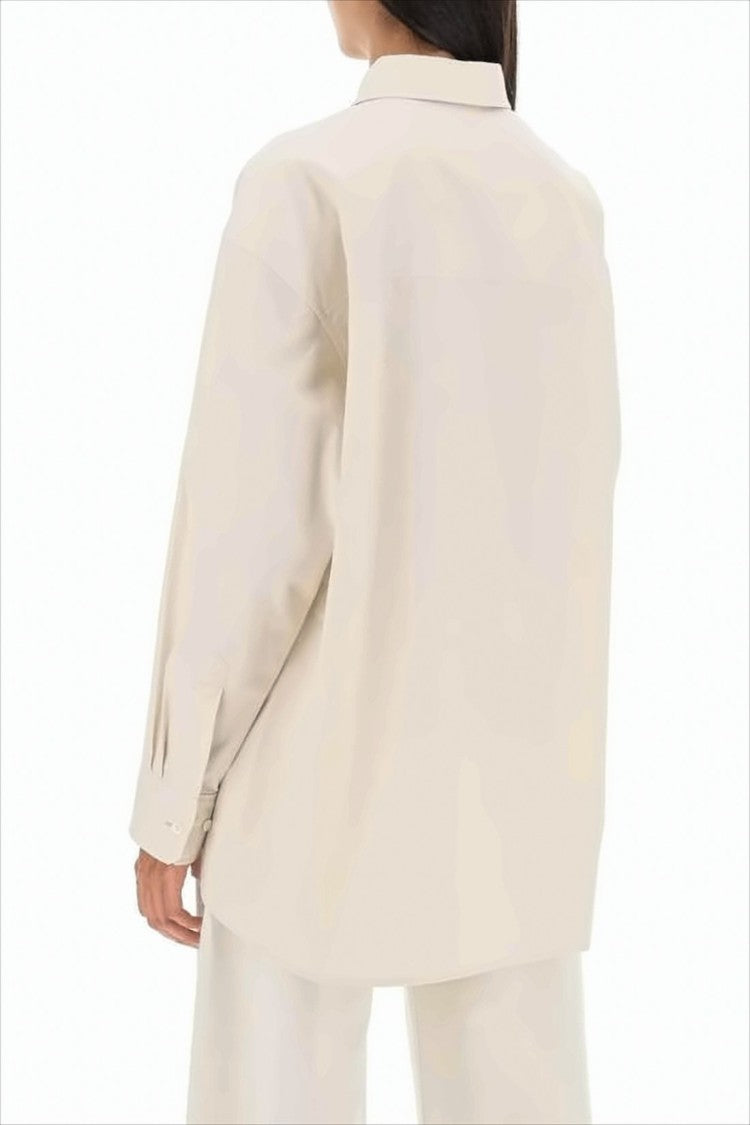 Relaxed Fit Cotton Shirt with Classic Collar