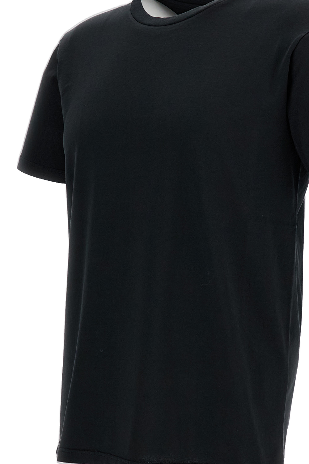 Black Fitted Cotton T-Shirt