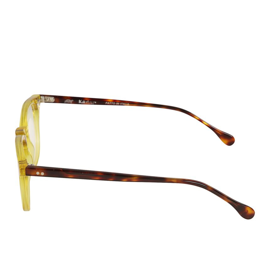 Kubino Translucent Yellow Rounded Frame Kador Eyeglasses