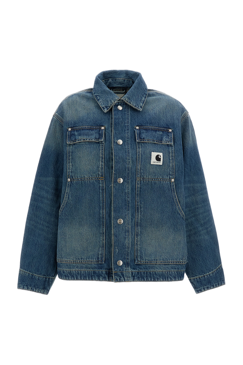 Boxy Denim Jacket with Reinforced Pockets