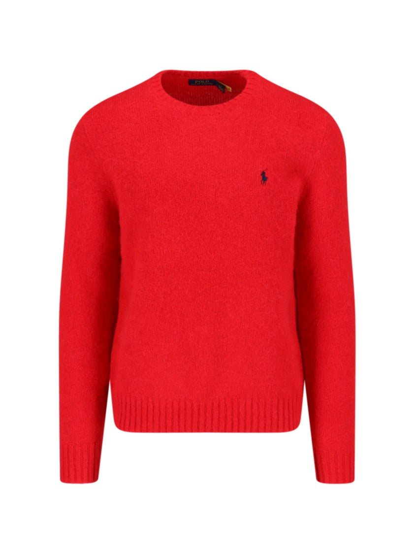 Logo Crewneck Sweater – Red