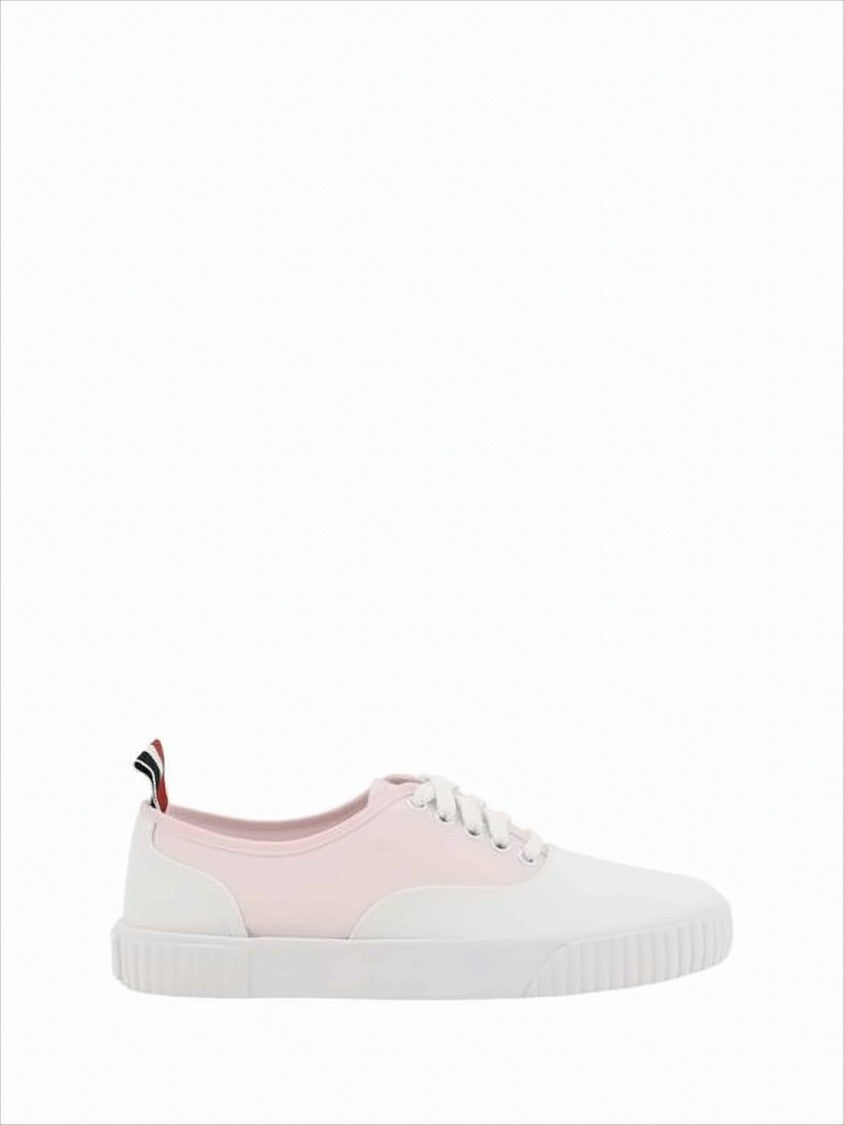 Canvas Low-Top Sneakers with Striped Pull Tab