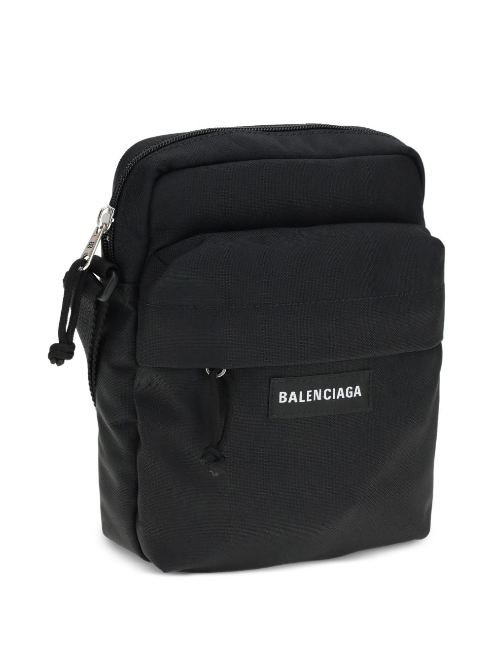 Rectangular Crossbody Bag in Smooth Polyamide Fabric