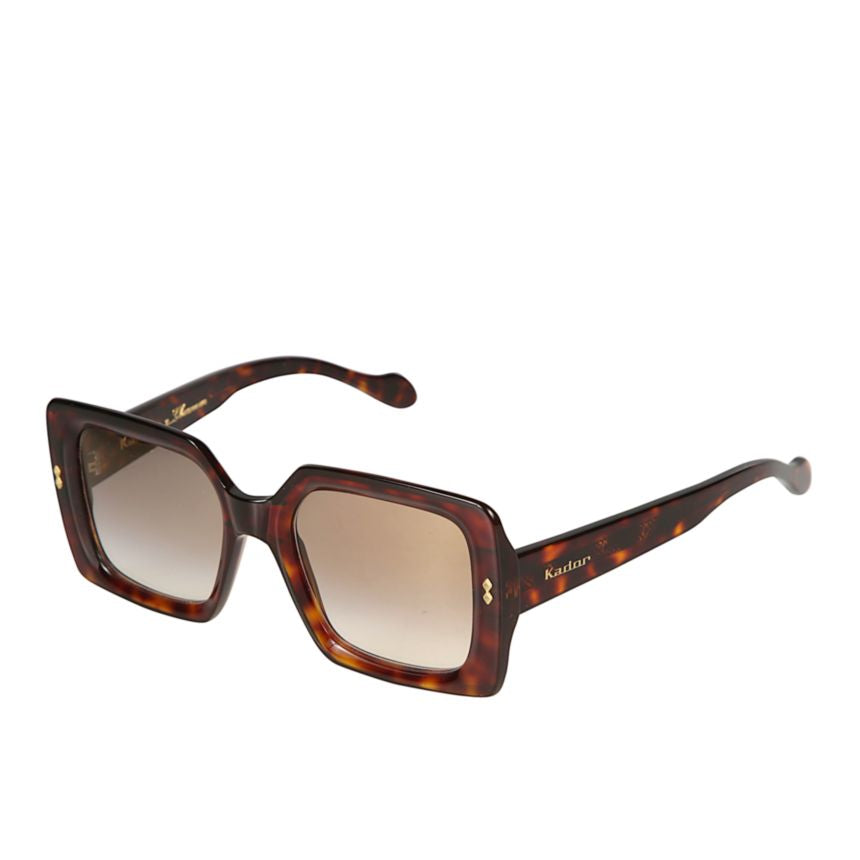 Kate Glamour Oversized Tortoiseshell Sunglasses with Gold Accents