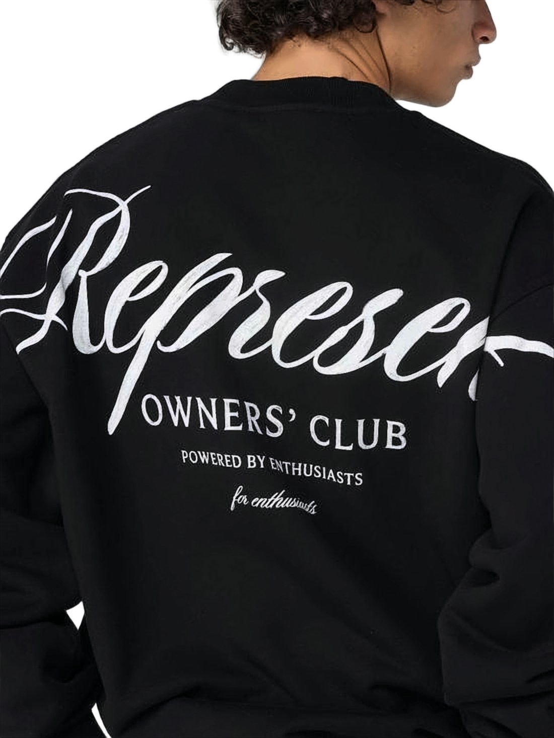 Relaxed Fit Black Long Sleeve Sweatshirt