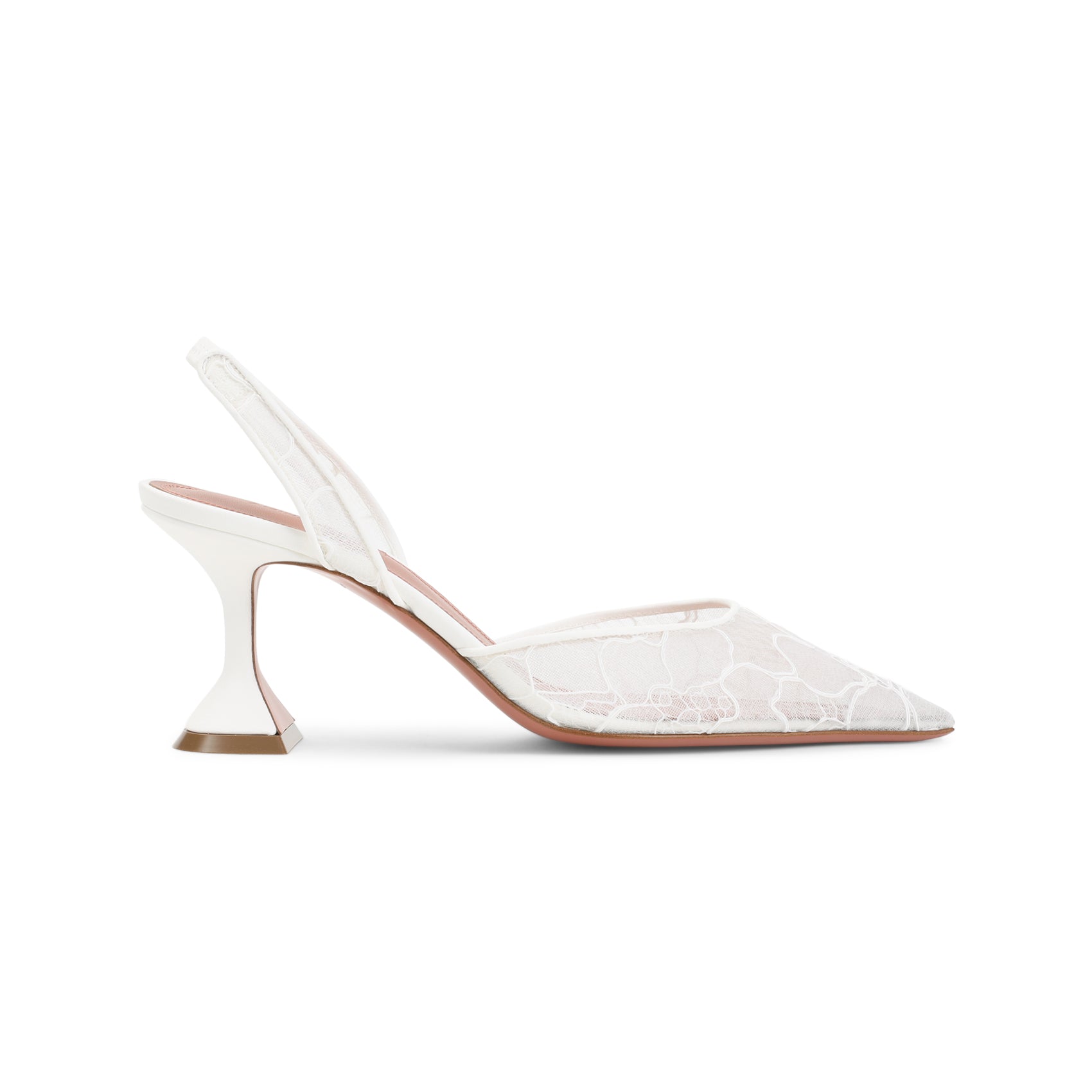 Ivory White Leather Sling Mules