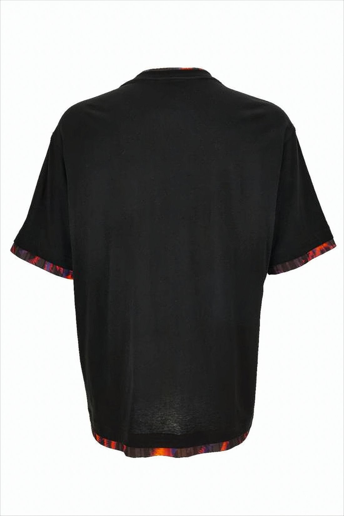 Short-Sleeved Cotton T-Shirt with Vibrant Trim