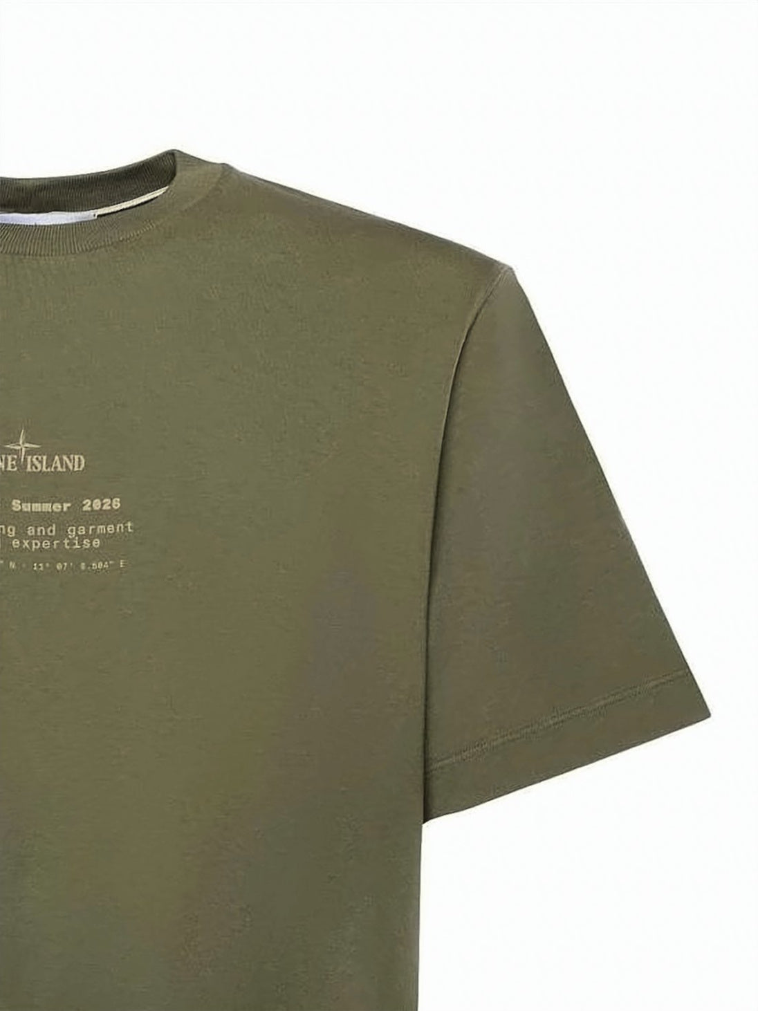 Olive Green Cotton Short-Sleeve T-Shirt