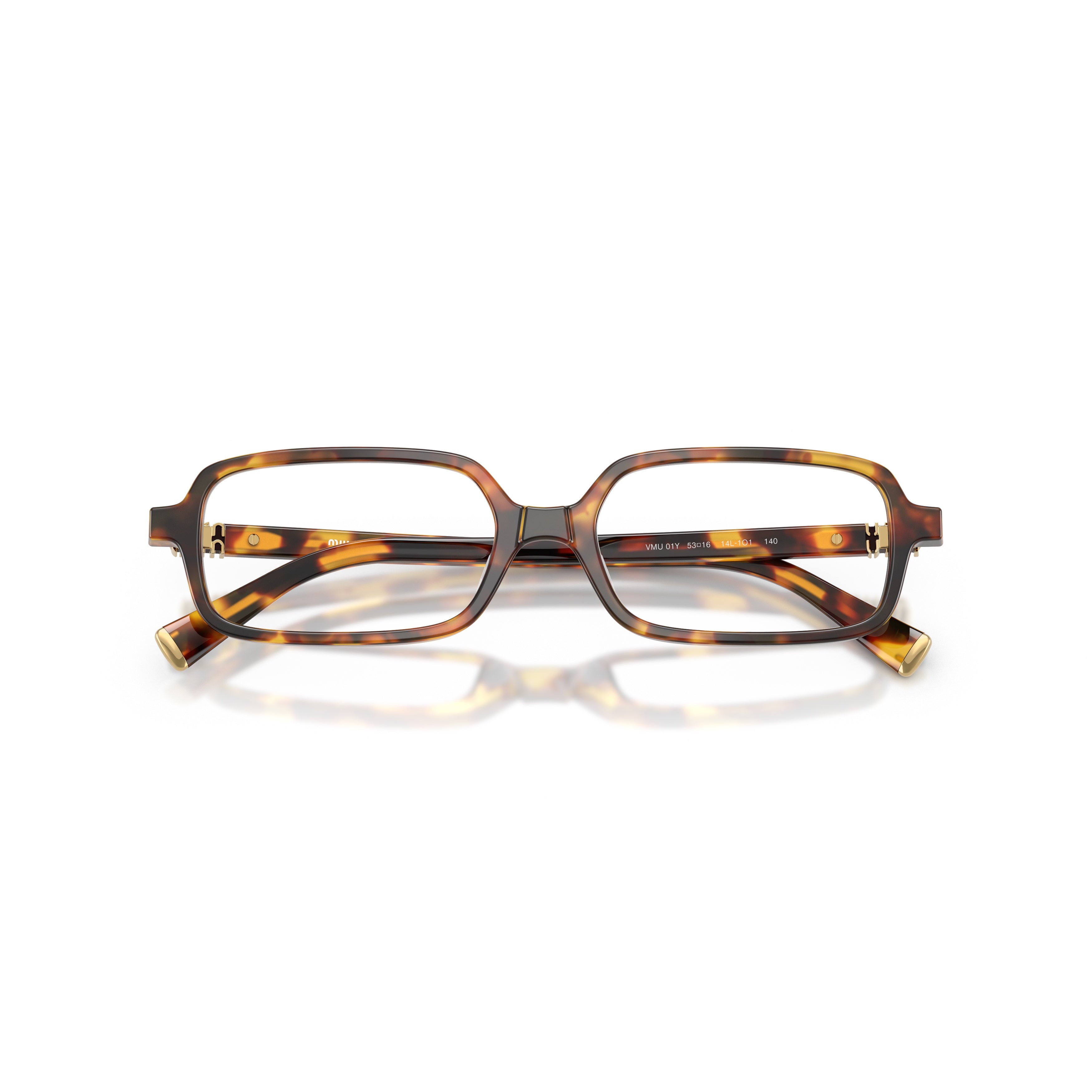 0mu 01yv Rectangular Tortoiseshell Acetate Eyeglasses