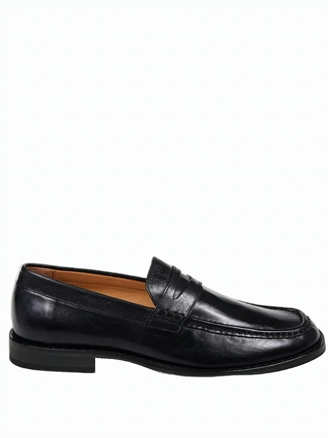 Polished Leather Loafers with Classic Penny Strap
