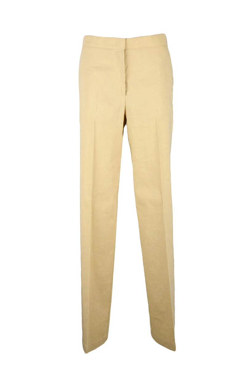 Linen Stretch Trousers - Beige