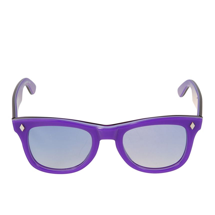 Voyager Bold Glossy Purple Frame Sunglasses with Gradient Lenses