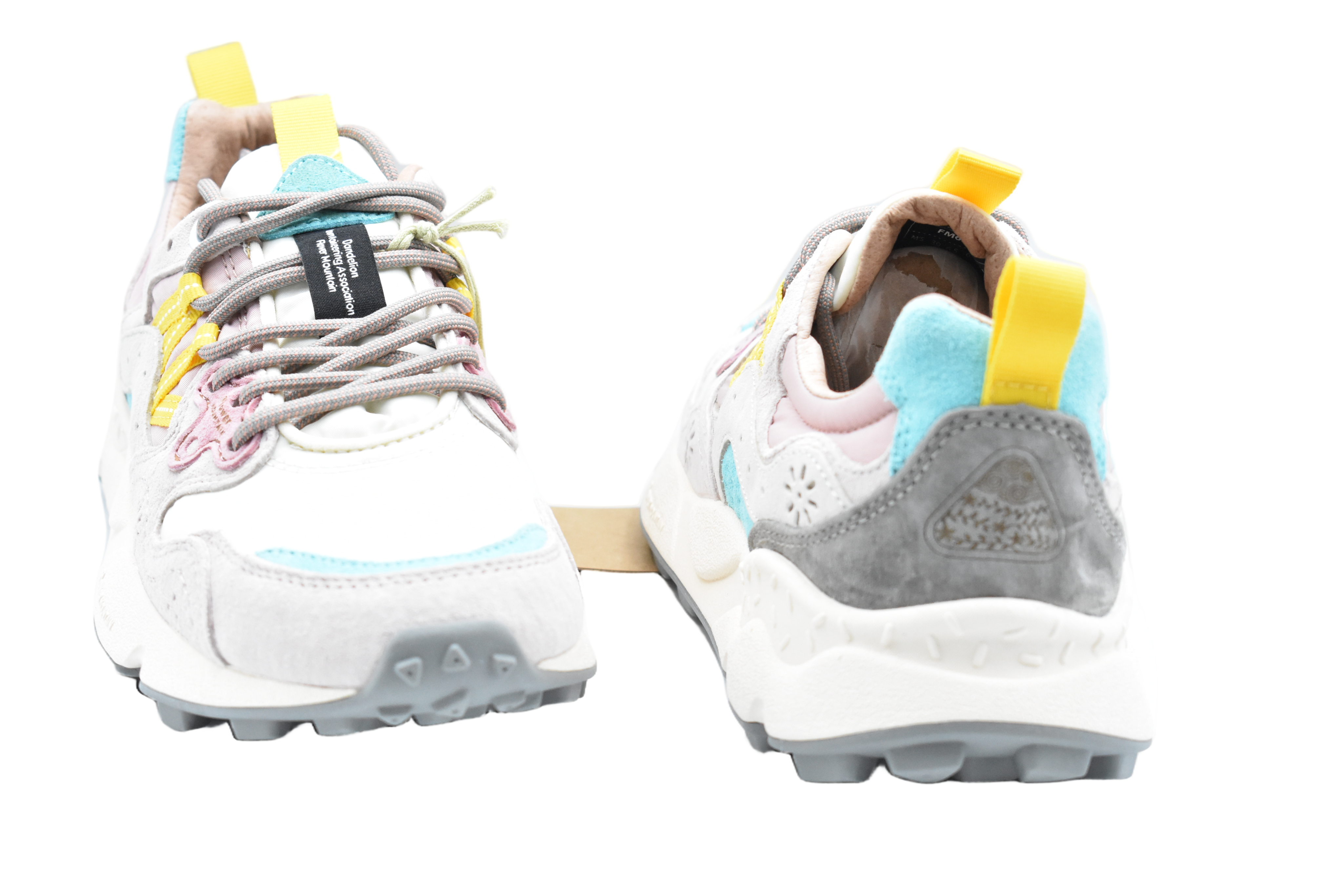 Chunky Low-Top Sneakers With Suede-Nylon Composition