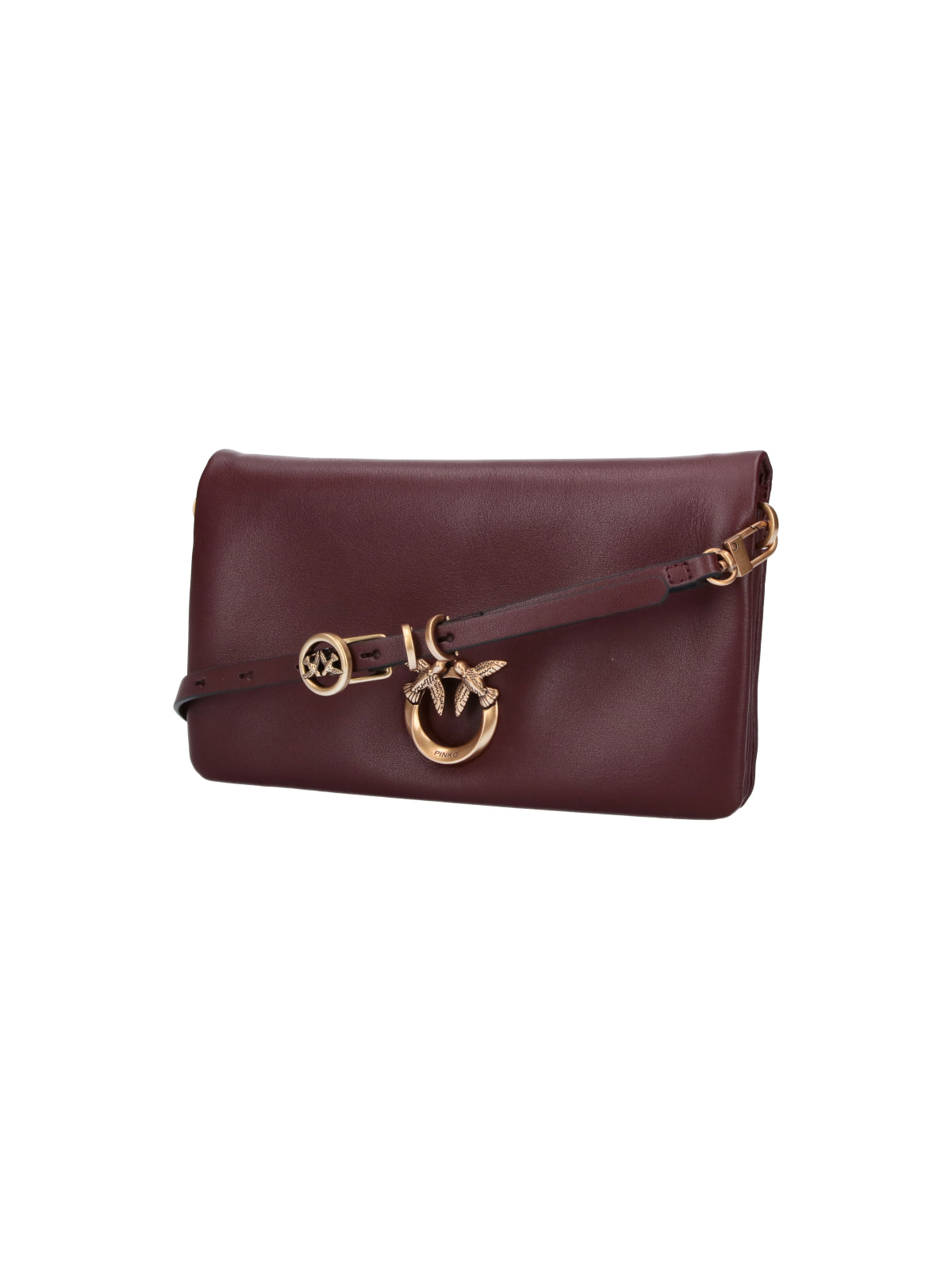 Burgundy Love Click Calf Leather Bag