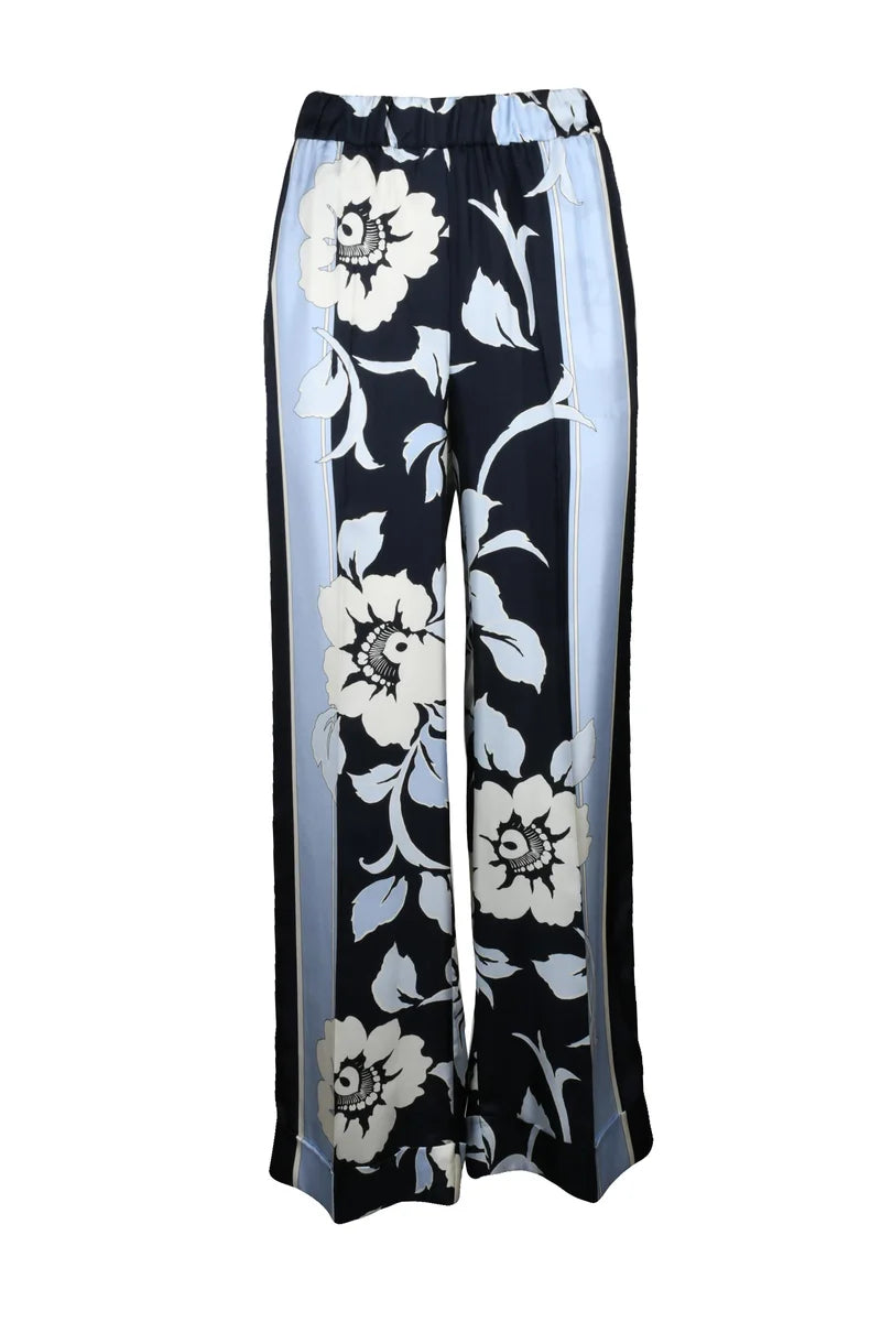 Silk Trousers - Blue