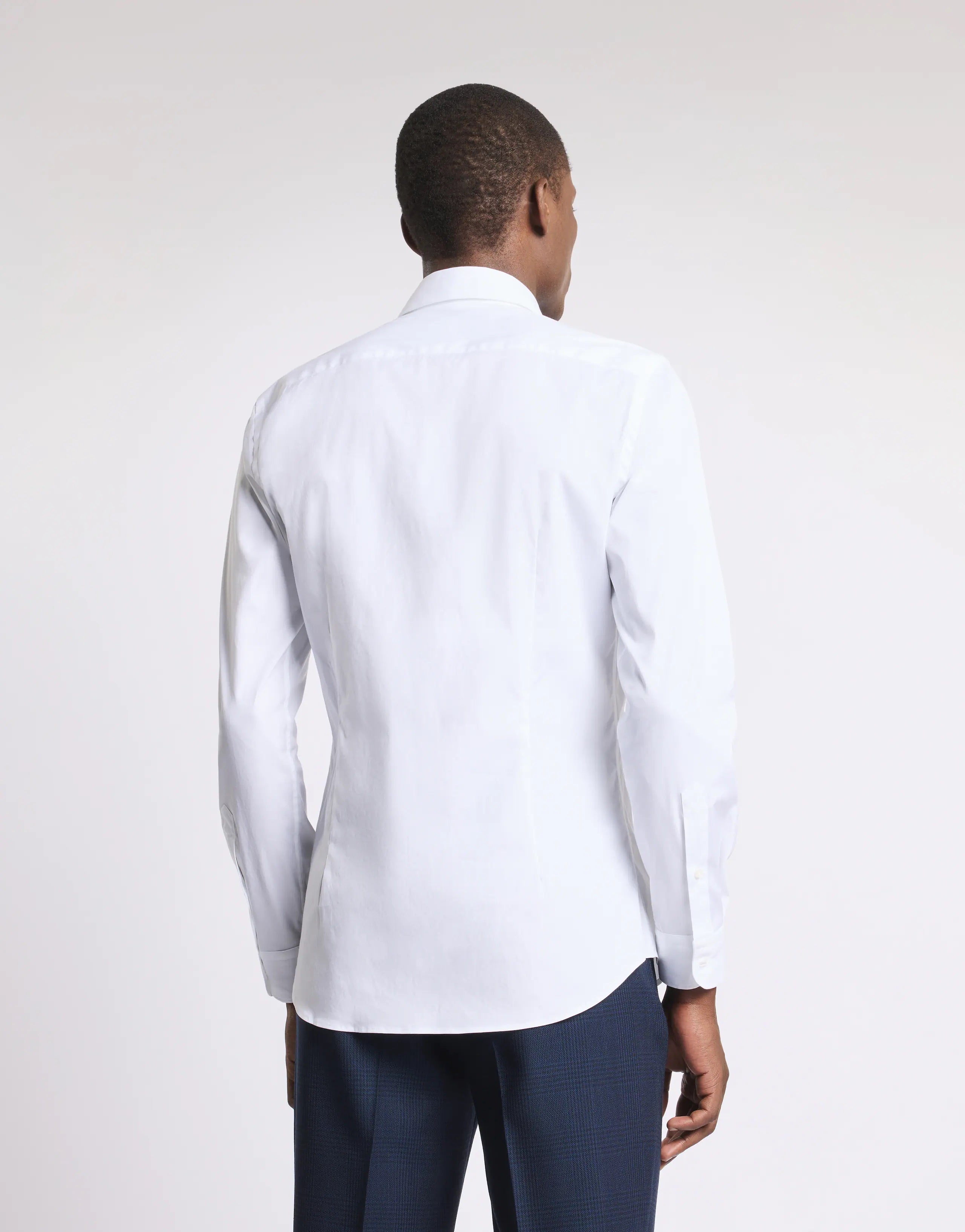 French Collar Stretch Shirt with Modern Fit