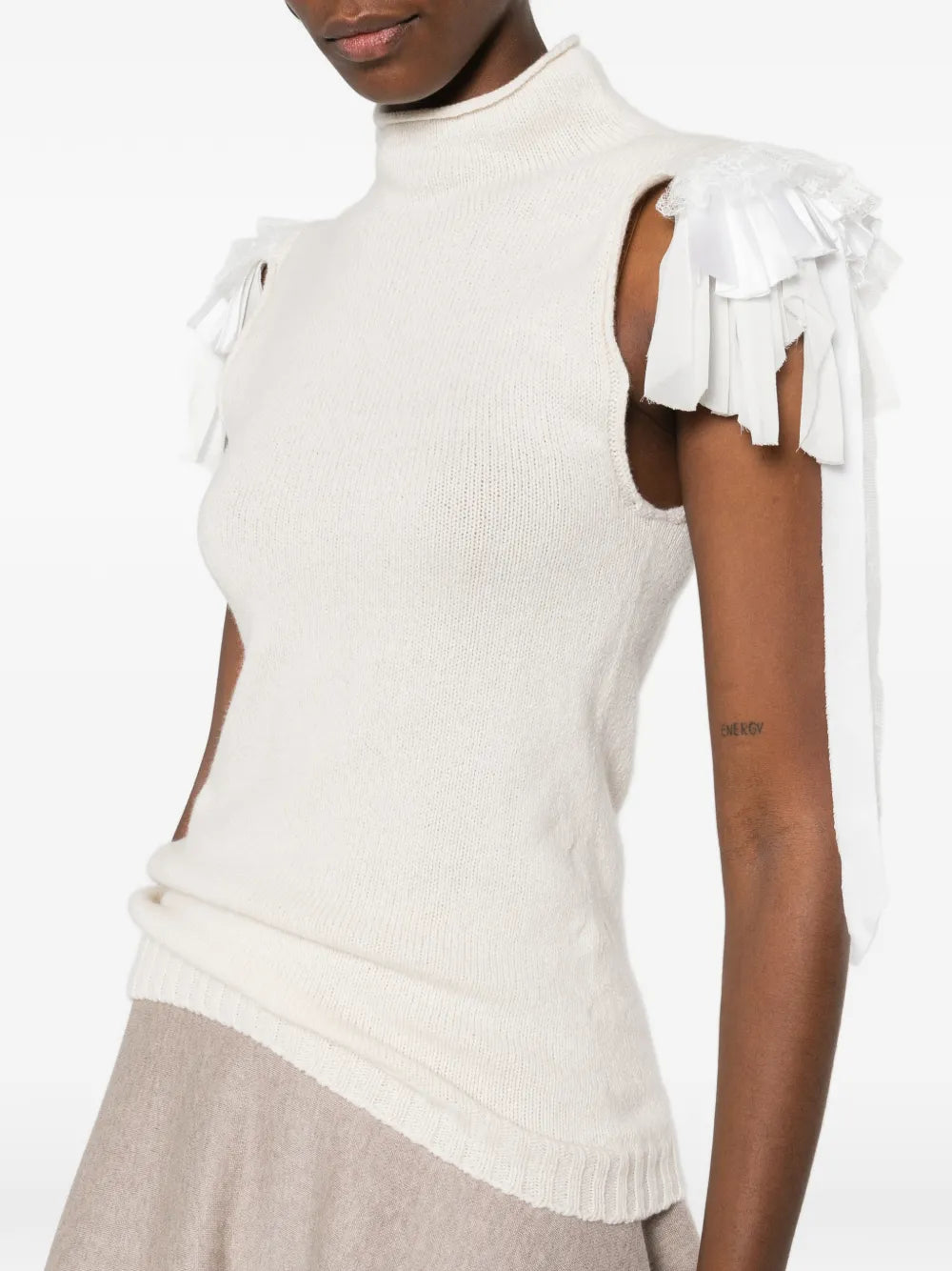 Fitted Neutrals Top with Design