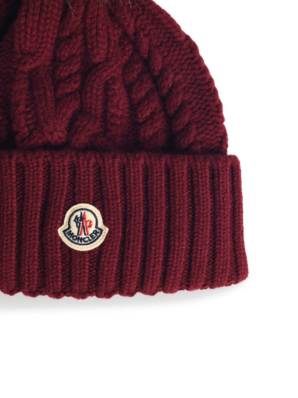 Ribbed Knitted Beanie with Pom-Pom Detail