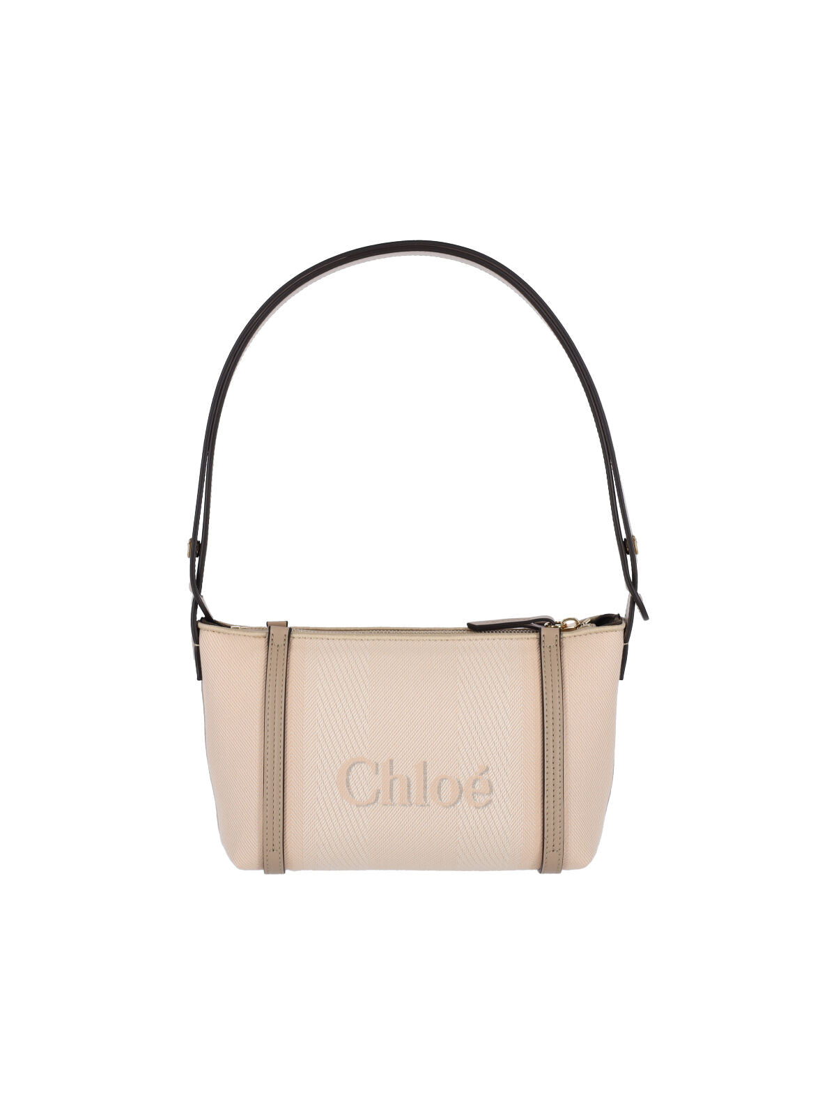 Carry Cotton Shoulder Bag with Leather Trim