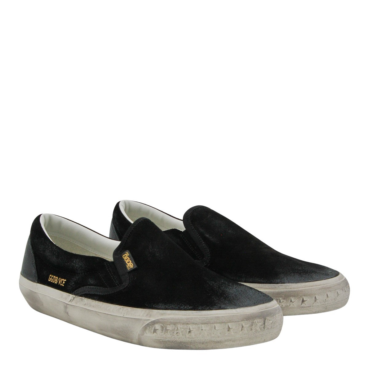 Slip-On Black Velvet Sneakers
