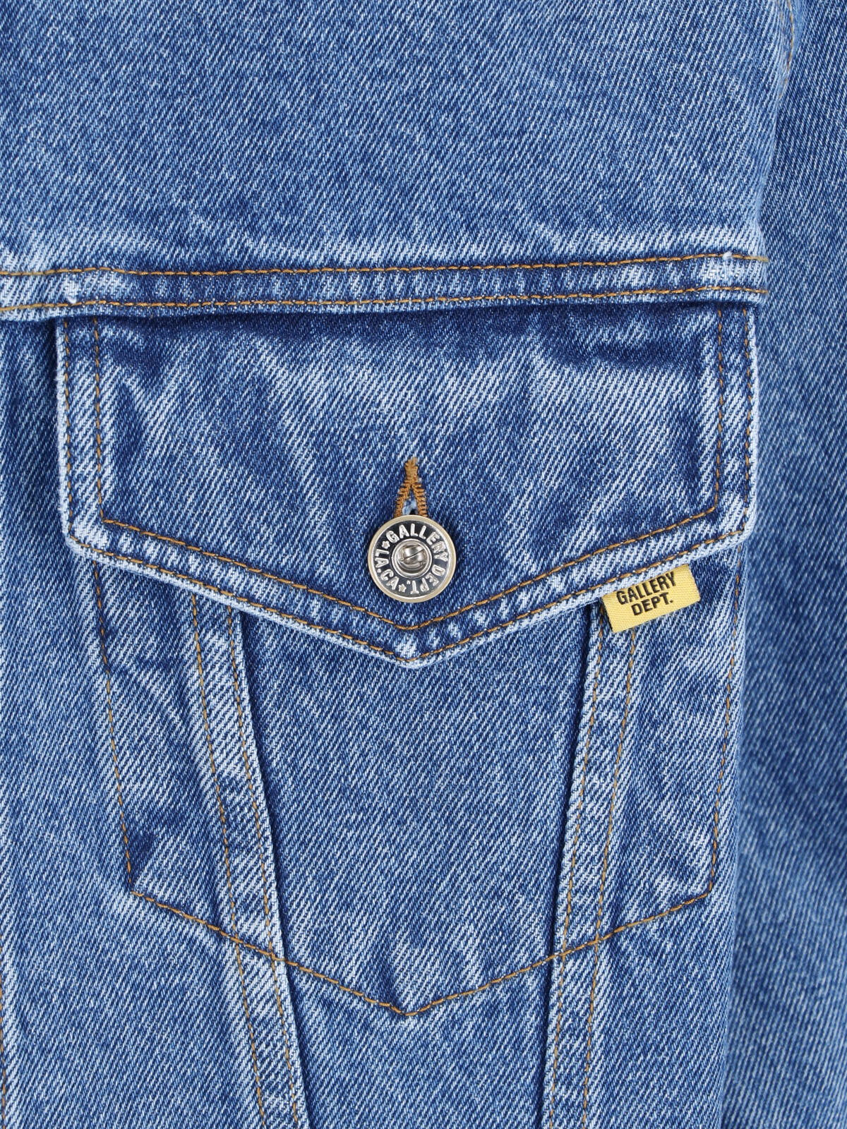 Blue Worn-Wash Logo Denim Jacket