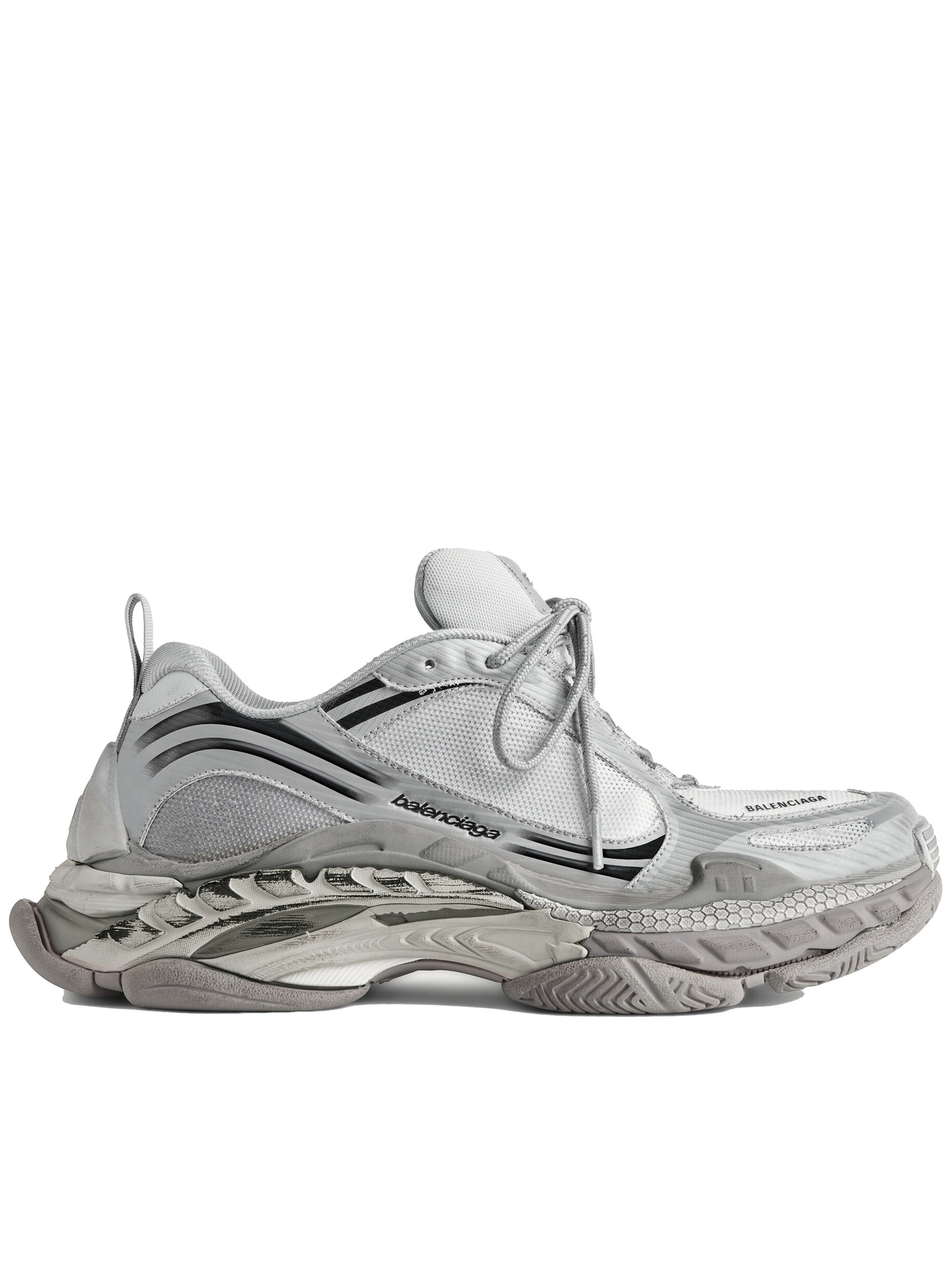 Grey Triple S Chunky Layered Sneakers