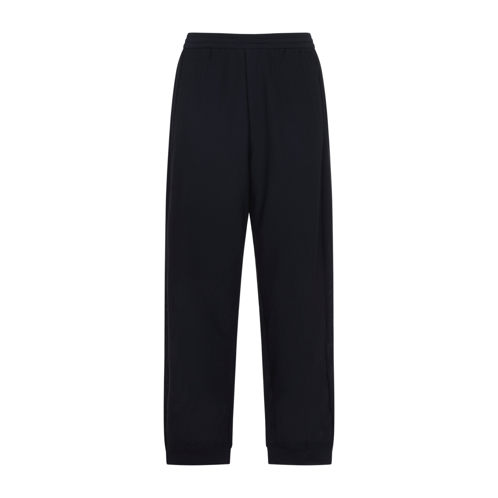Straight-Leg Trousers With Elastic Waistband And Tonal Logo