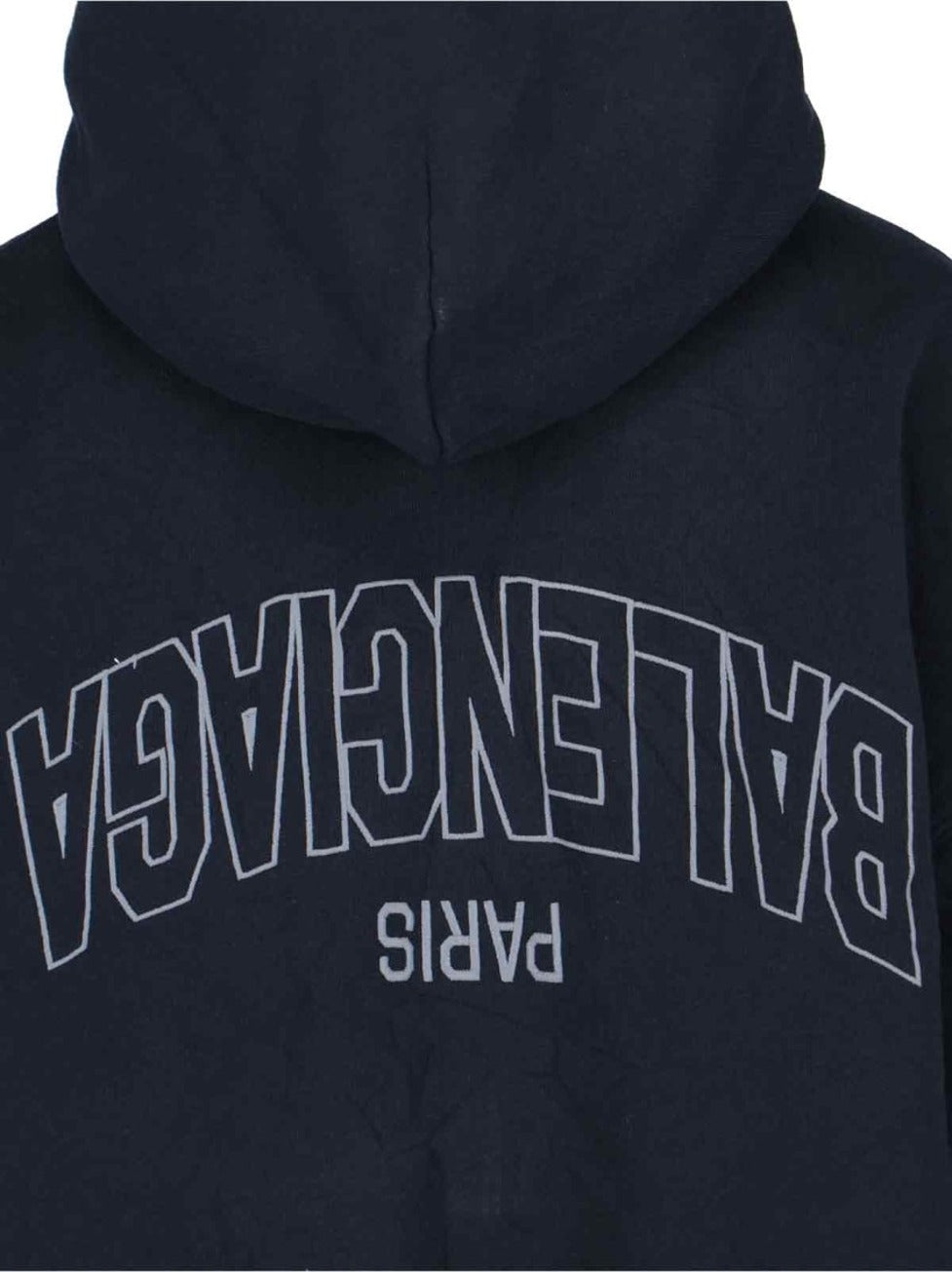 Flipped Uni Black Zip Hoodie With Back Logo