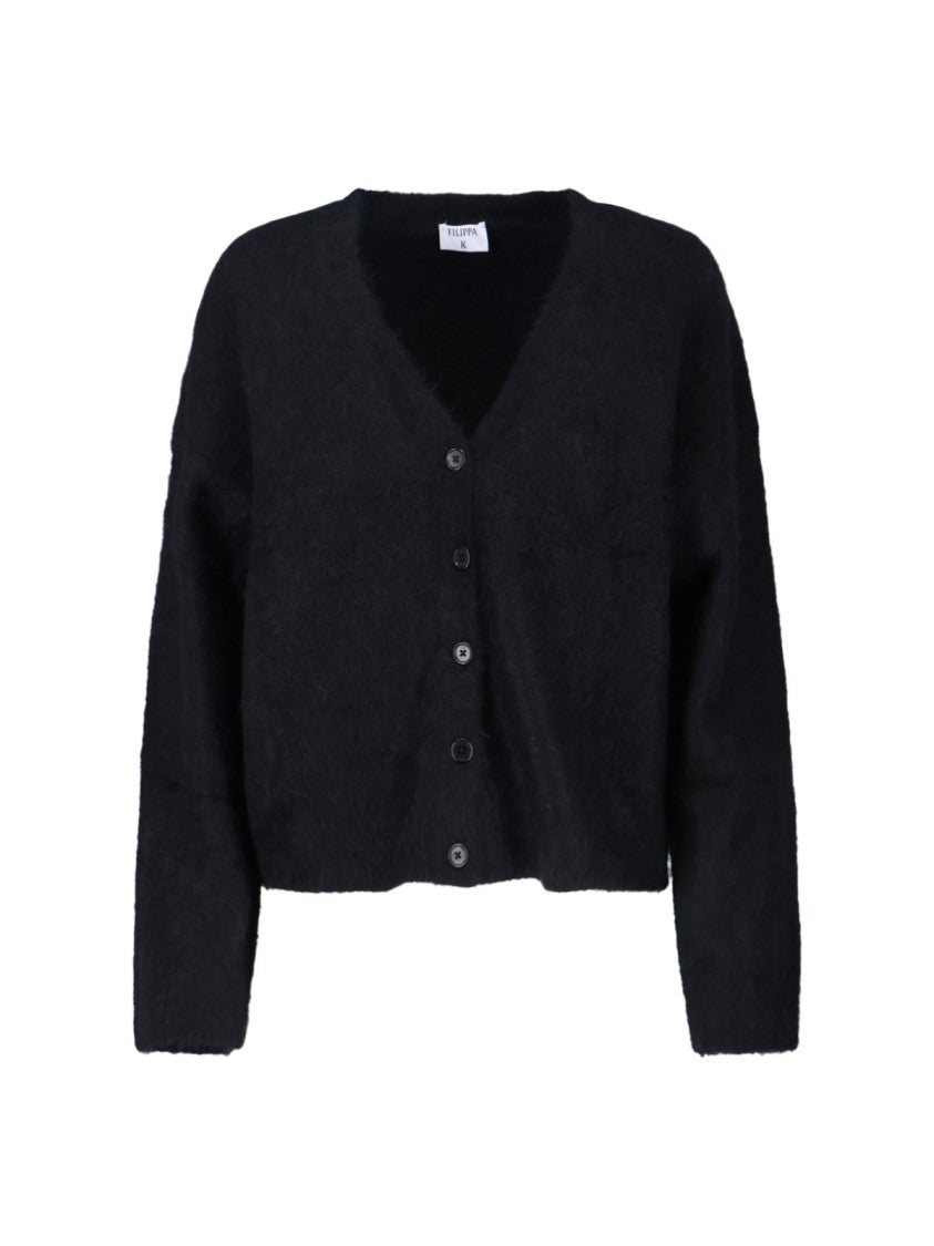 "Fluffy" Alpaca-Blend Cardigan – Black