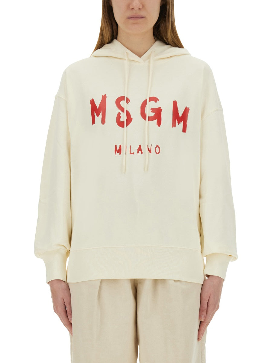 Relaxed-Fit Sweatshirt with Brushed Logo