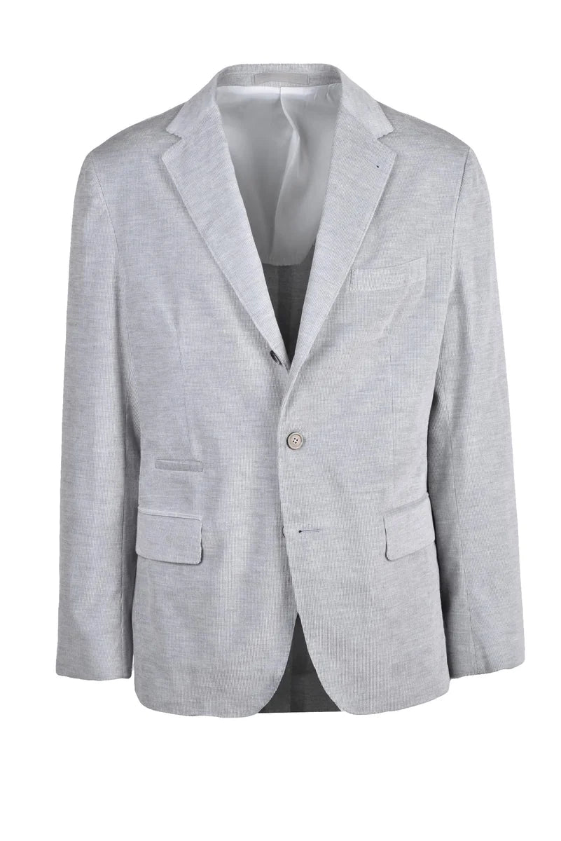 Velvet Cotton Jacket - Light Grey