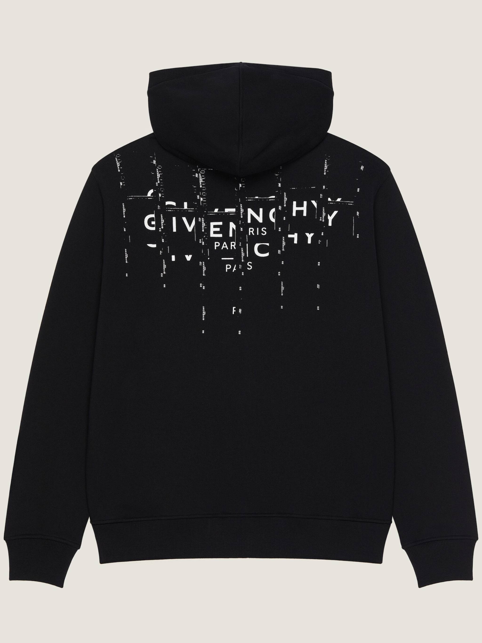 Regular Fit Black Cotton Zipped Hoodie