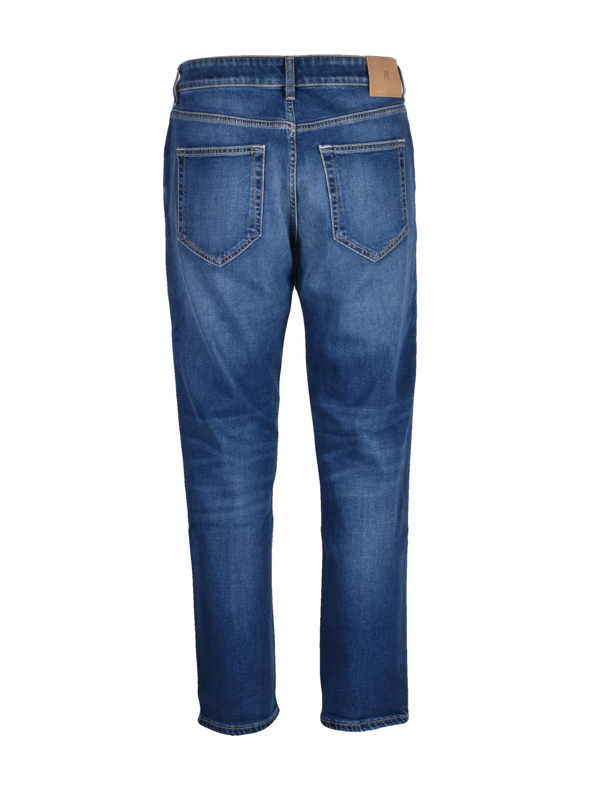 Blue Cotton Elastane Men Stretch Jeans