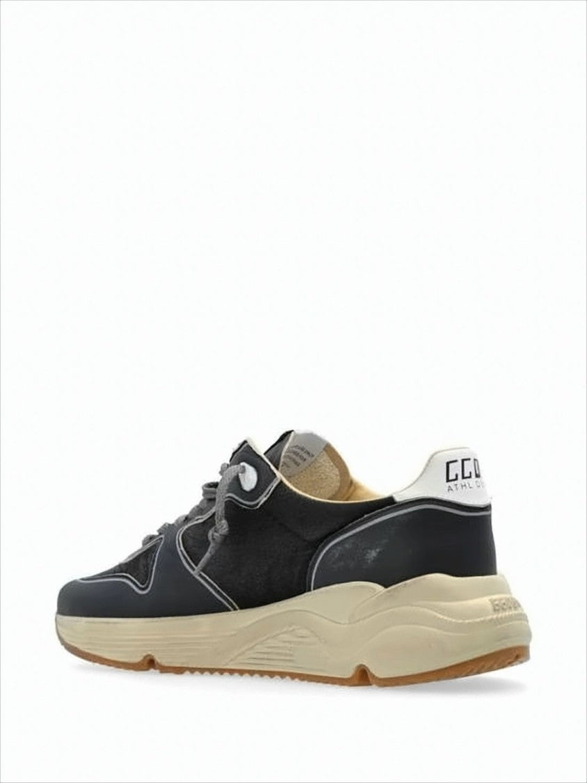Nappa Leather Sneakers with Distressed Beige Sole and Star Detail