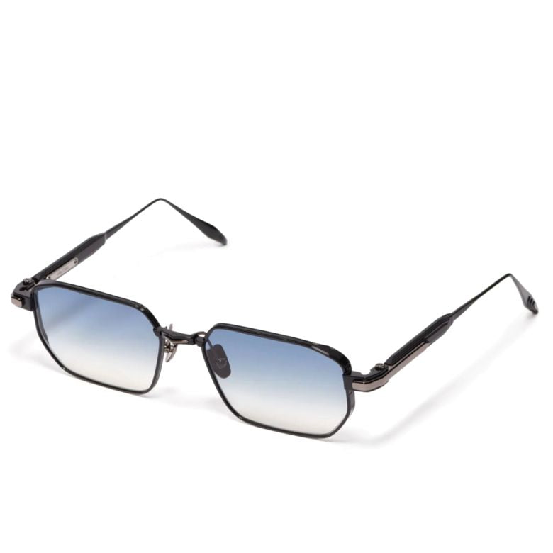 Miles Geometric Black Sunglasses with Gradient Blue Lenses