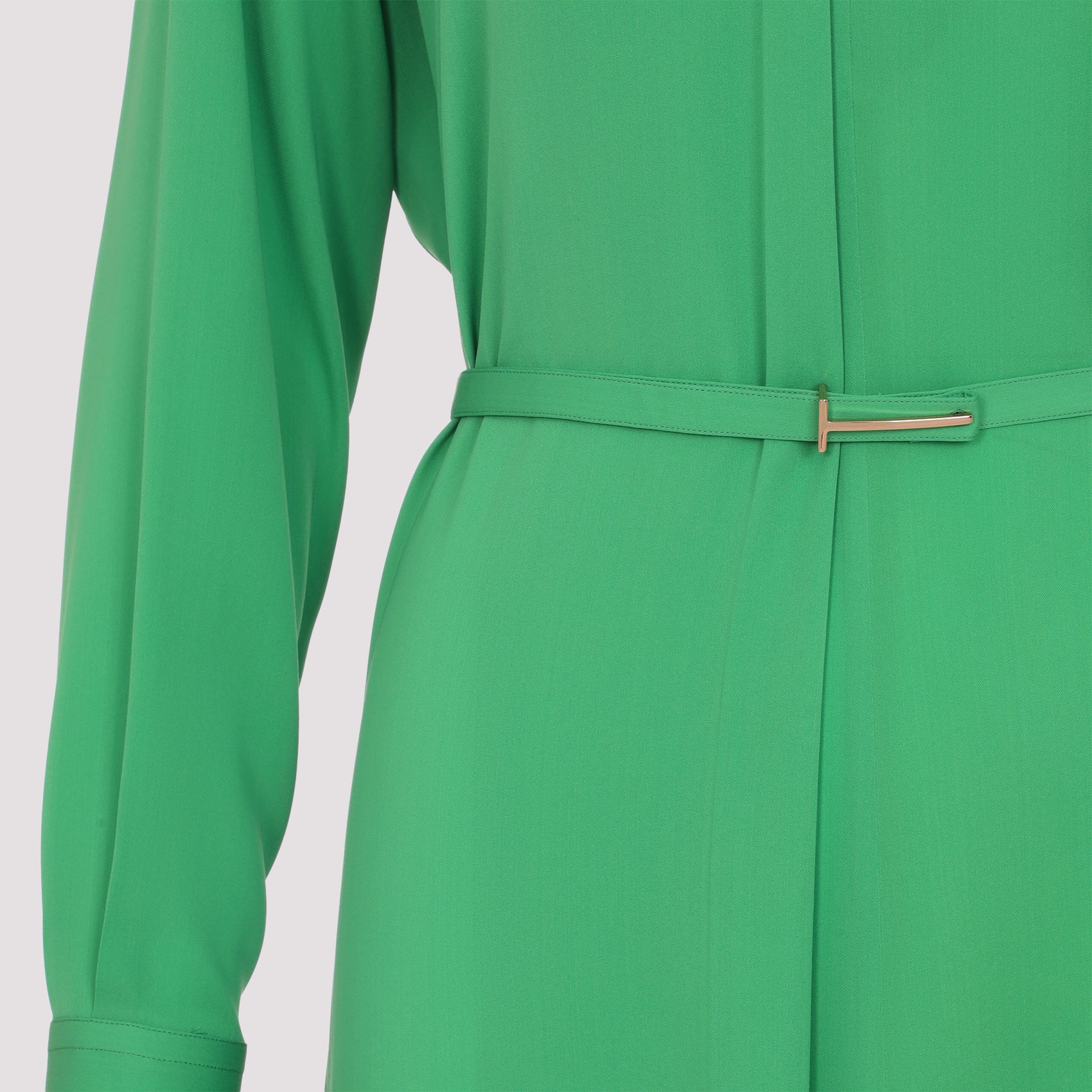 Midi-Length Silk Dress With Keyhole Detail