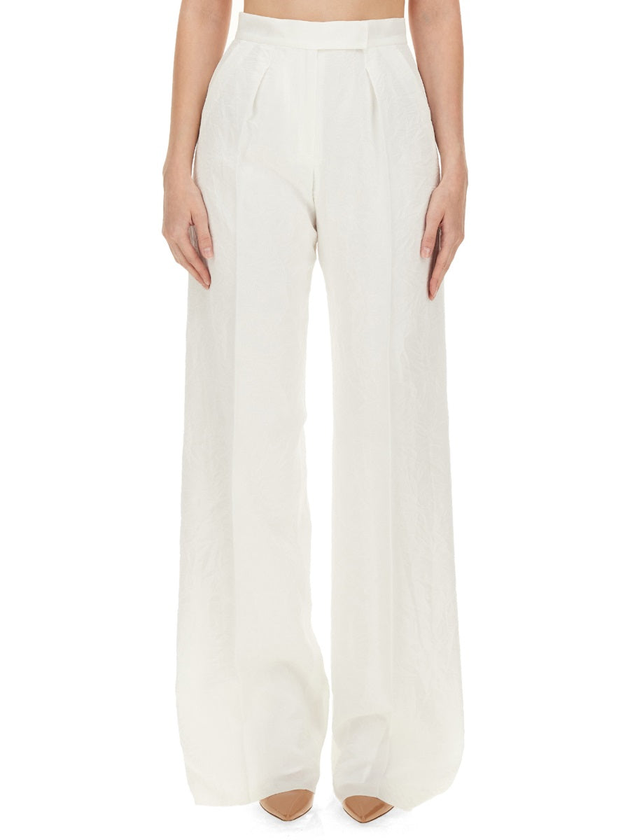 Wide-Leg Acetate Pants with Flowing Silhouette