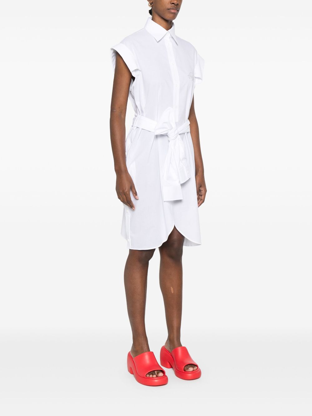 Sleeveless White Dress